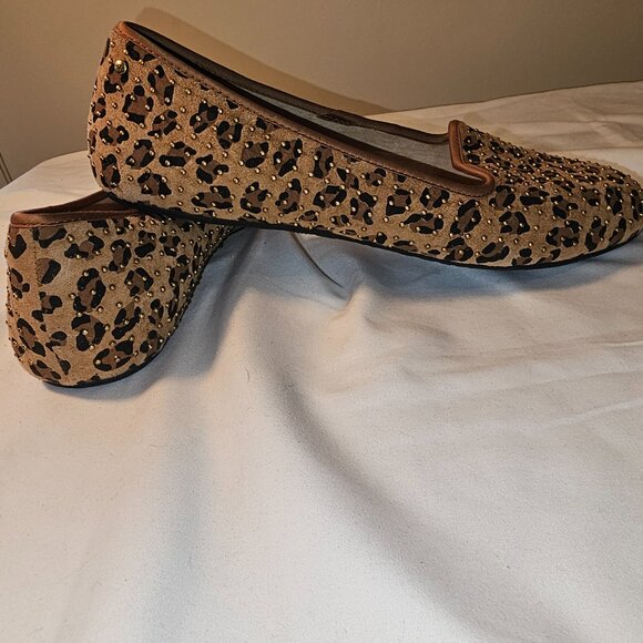 Ugg Leopard beaded leather flats size US 9 - Picture 6 of 7